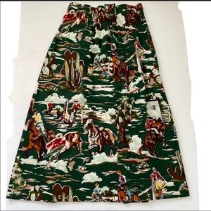 Vintage Eagles Eye Western Horse & Cowboy Skirt